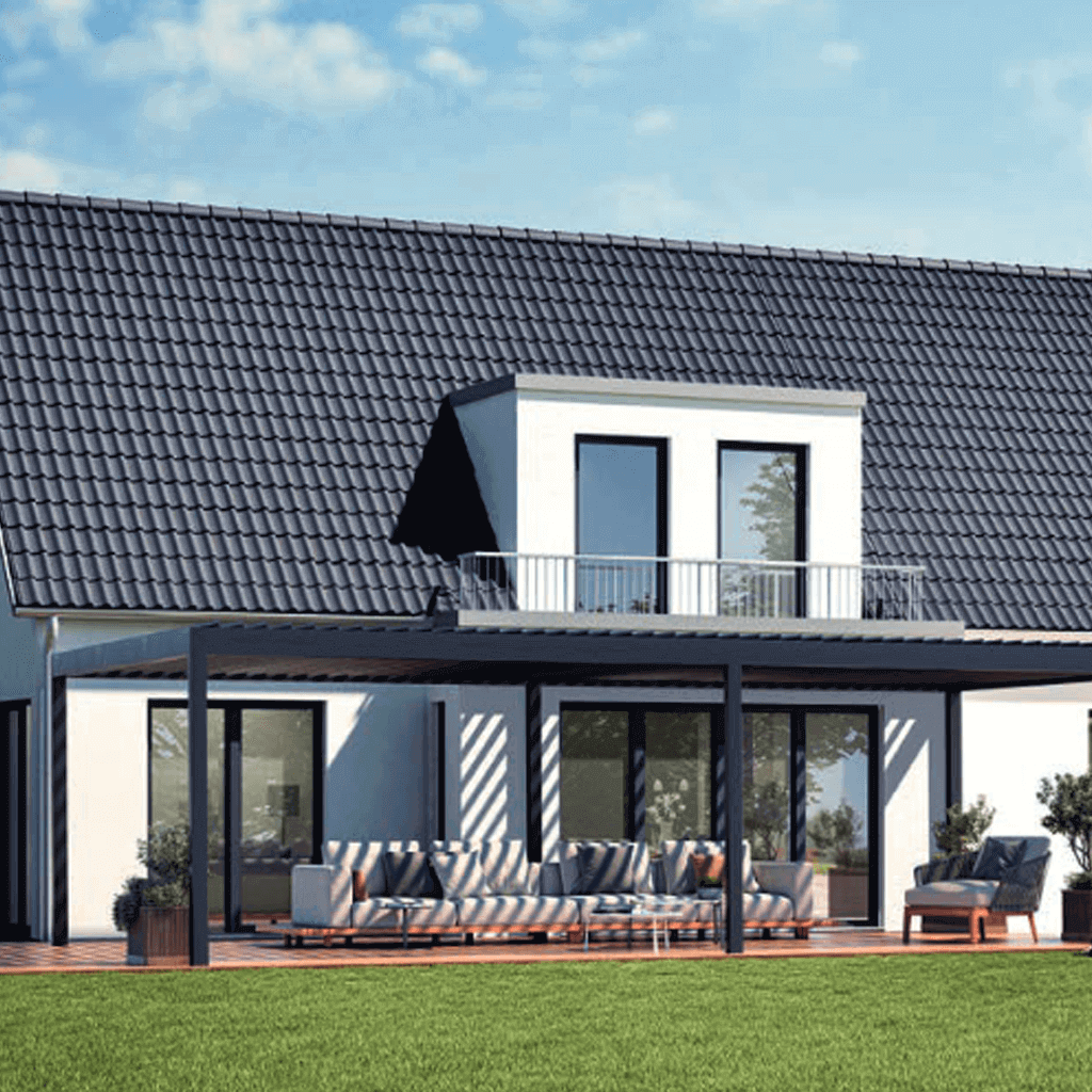 Stylish Pergola Terrace by Windox Windows