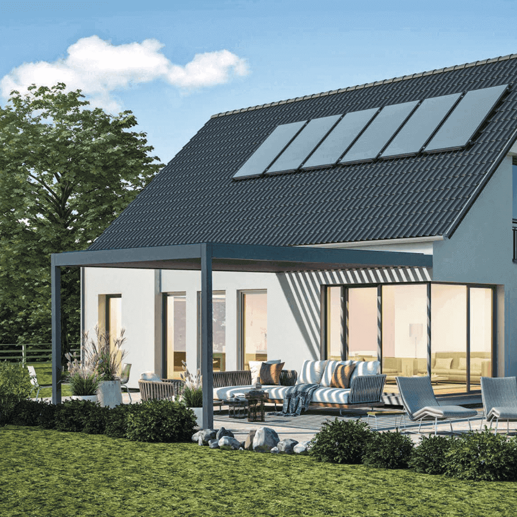 Stylish Pergola Terrace by Windox Windows