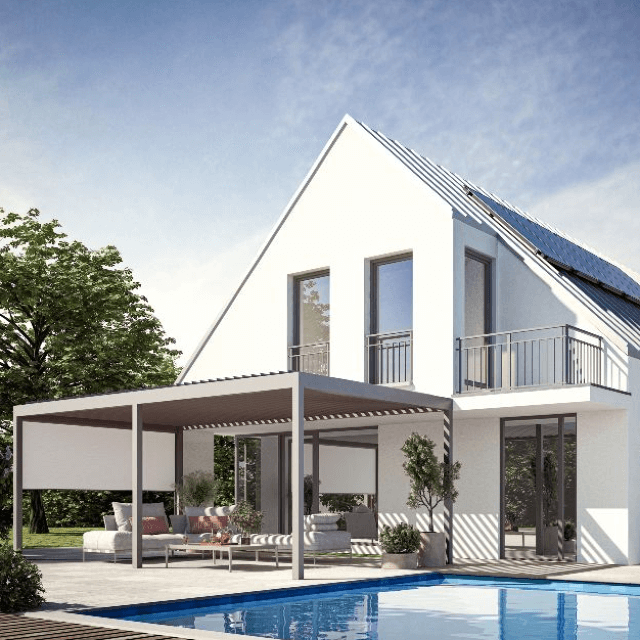 Stylish Pergola Terrace by Windox Windows