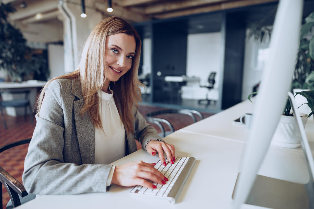 A woman working with windoxproducts