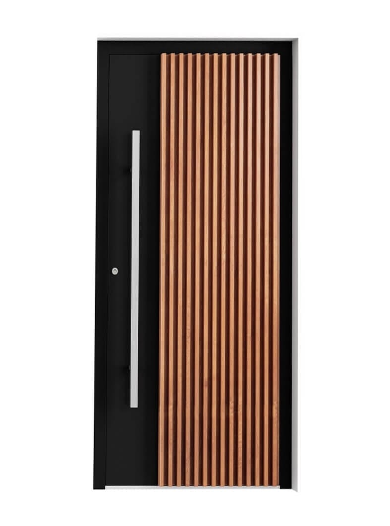 Large Vertical Glass Windows for a Bright and Stylish Front Door