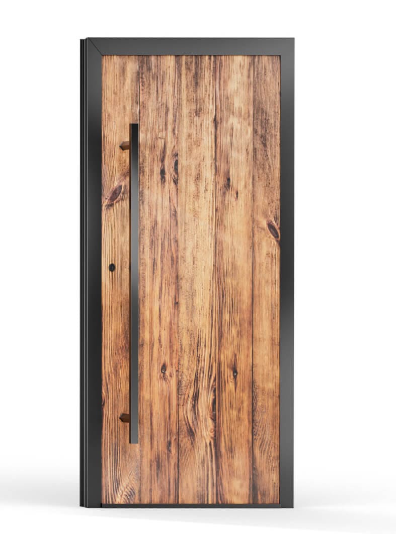 Sleek Glass Panels for a Modern and Clean Front Door Design