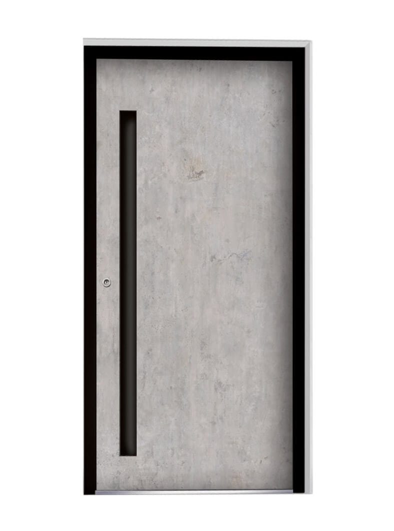 Slim Glass Panels for a Sleek Modern Front Door